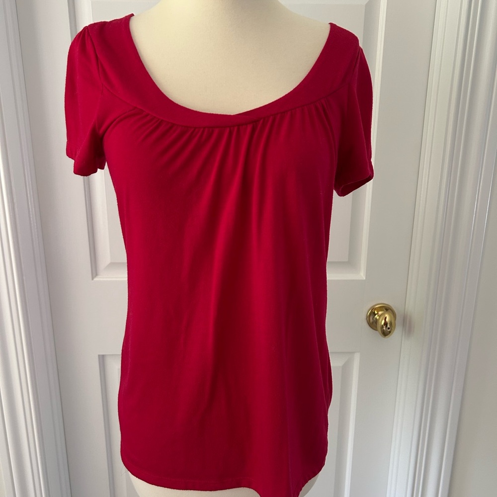 Canyon River Blues Fuchsia / Red Women's Top Short Sleeve Scoop Neck Medium M